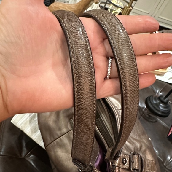 COACH Madison Maggie Shoulder Bag in Metallic Antiqued Bronze, GUC - Picture 11 of 16